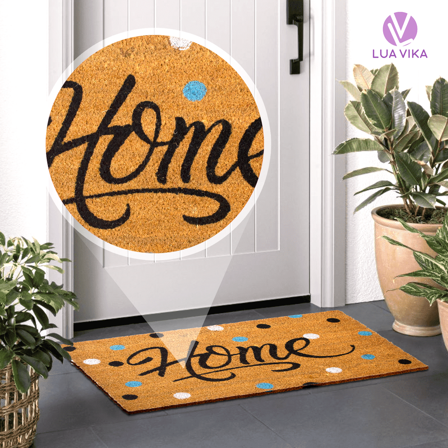 Felpudo de coco natural Home Colours 40x70 cm