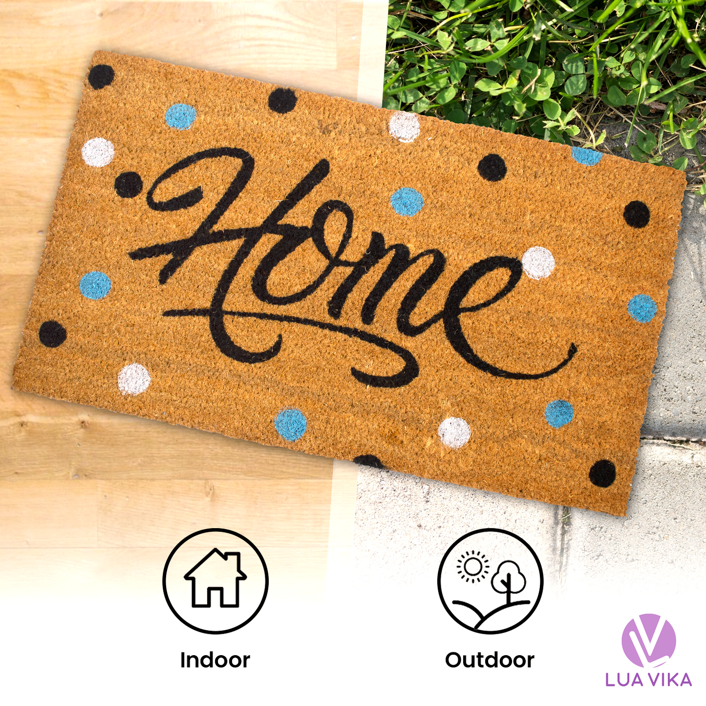 Felpudo de coco natural Home Colours 40x70 cm