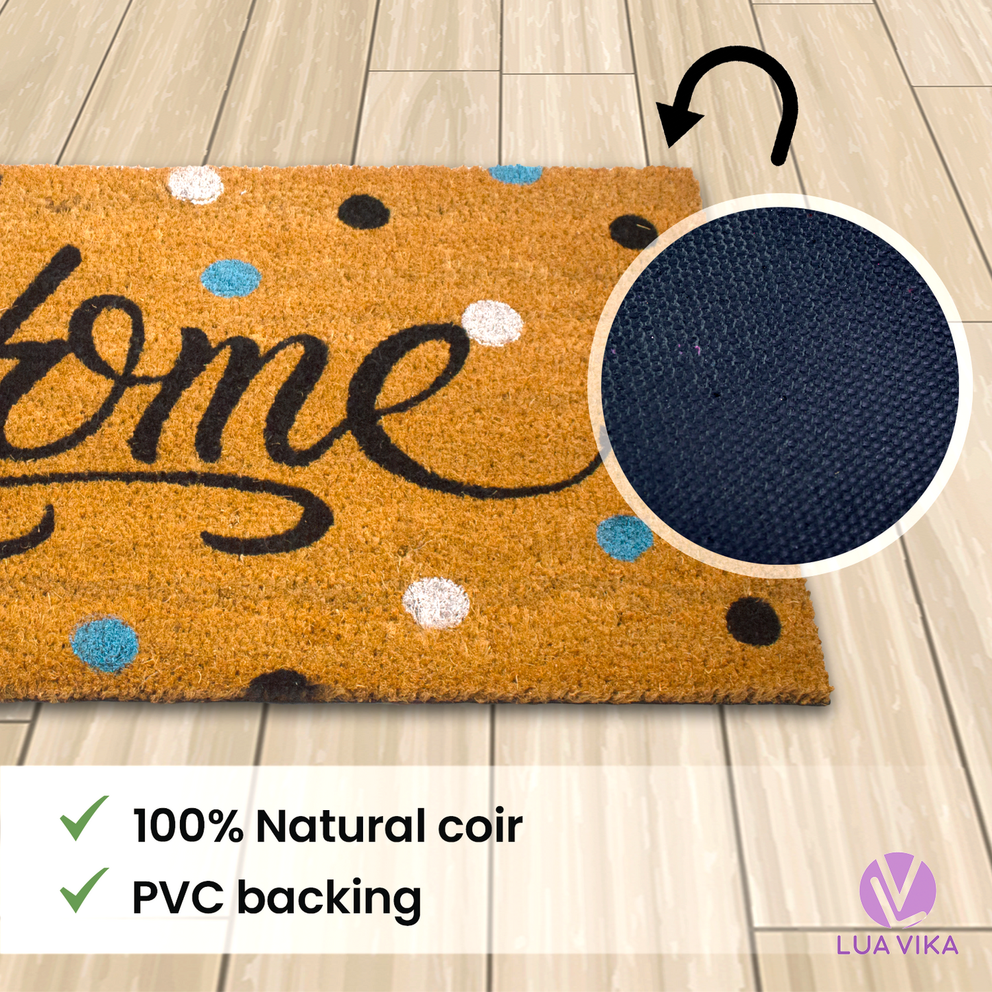 Felpudo de coco natural Home Colours 40x70 cm