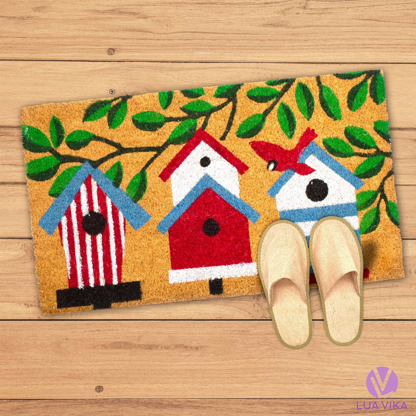 Felpudo de coco natural Casas 40x70 cm