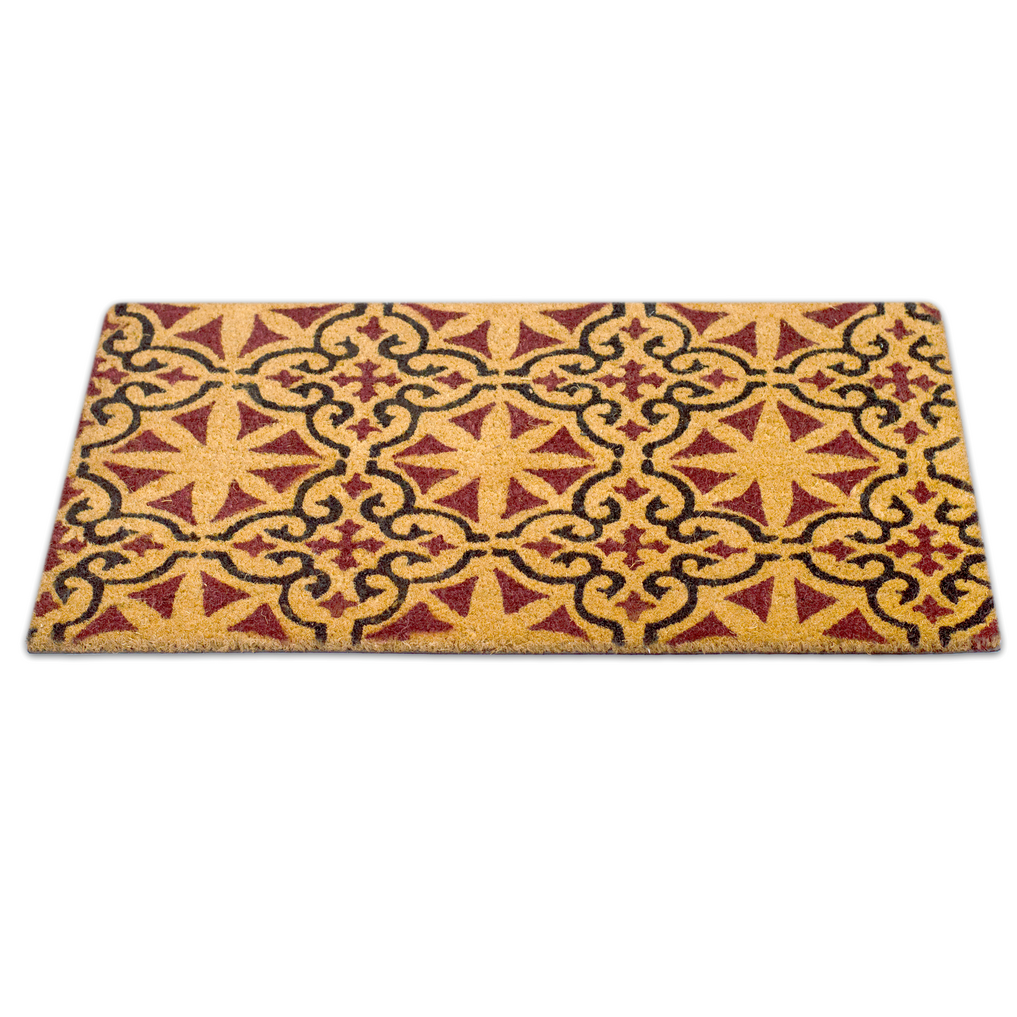 Felpudo de coco natural Geometric 40x70 cm