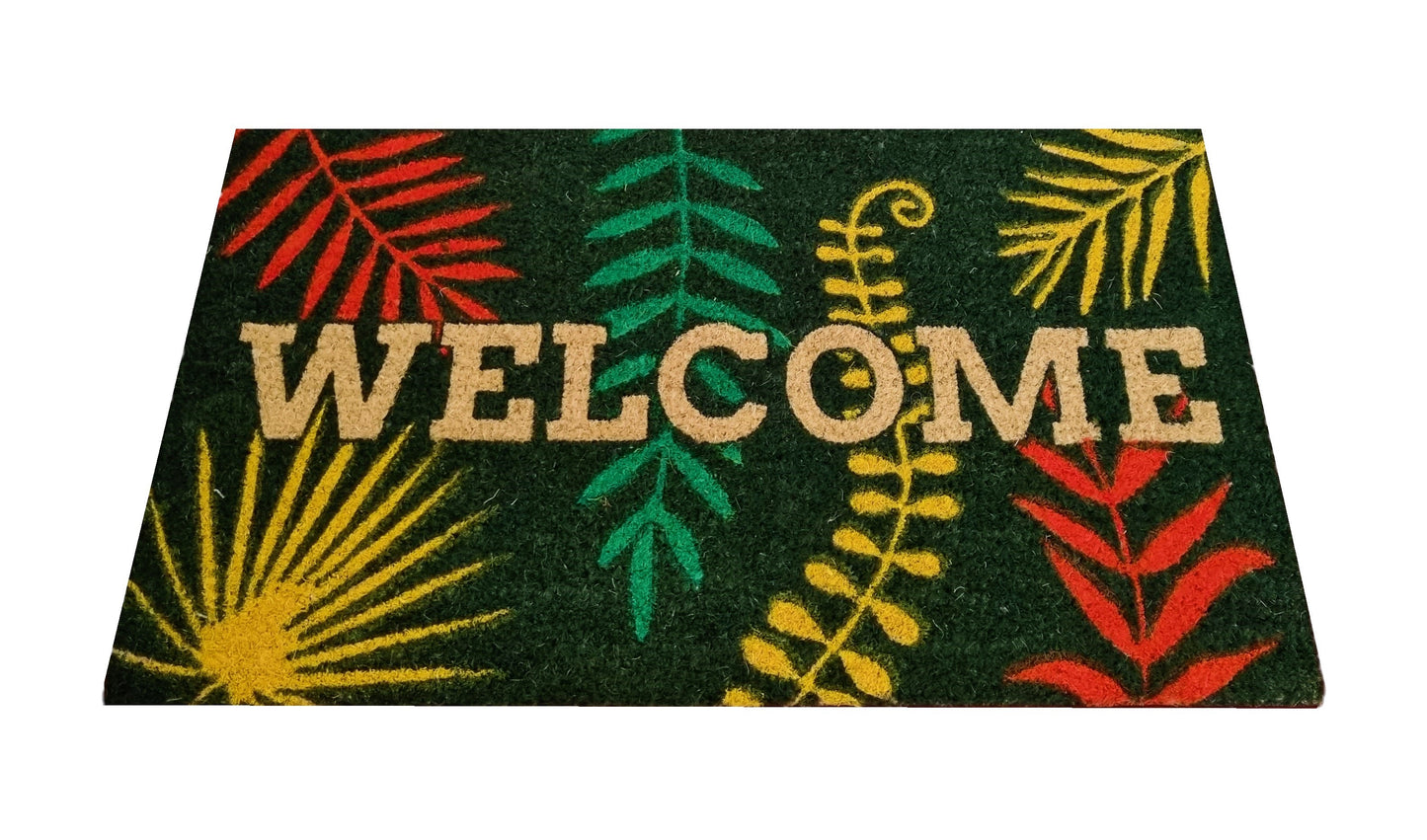 Felpudo de coco natural Welcome Tropical 40x70 cm