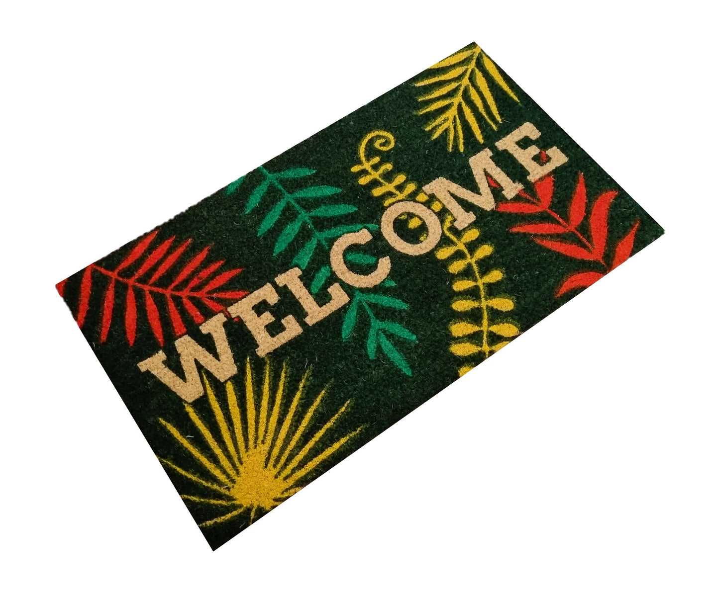 Felpudo de coco natural Welcome Tropical 40x70 cm