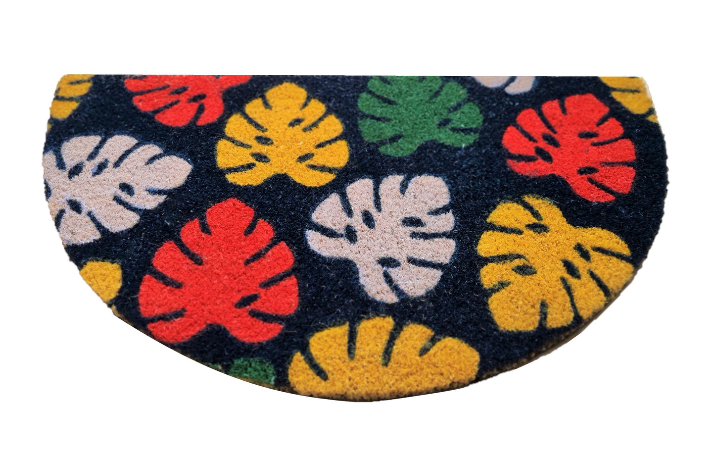 Felpudo de coco natural semicircular Estaciones 40x70 cm