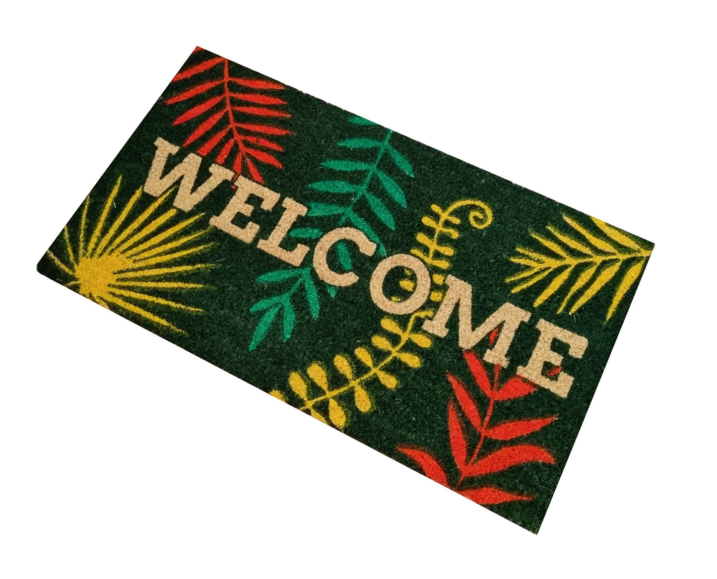 Felpudo de coco natural Welcome Tropical 40x70 cm