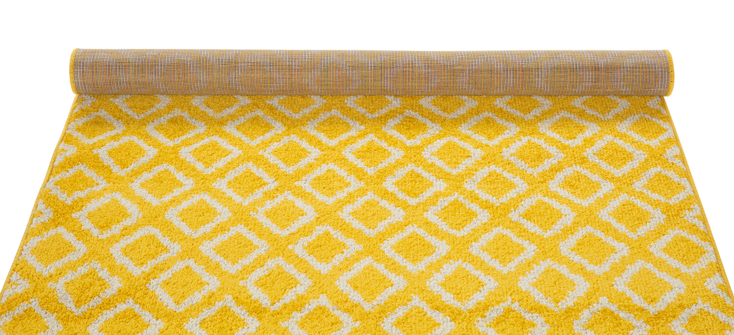Alfombra de salón y habitación Burdeos Amarillo