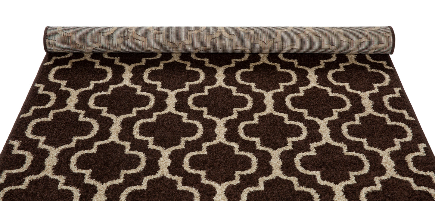 Alfombra de salón y habitación Turín Estampado Castaño