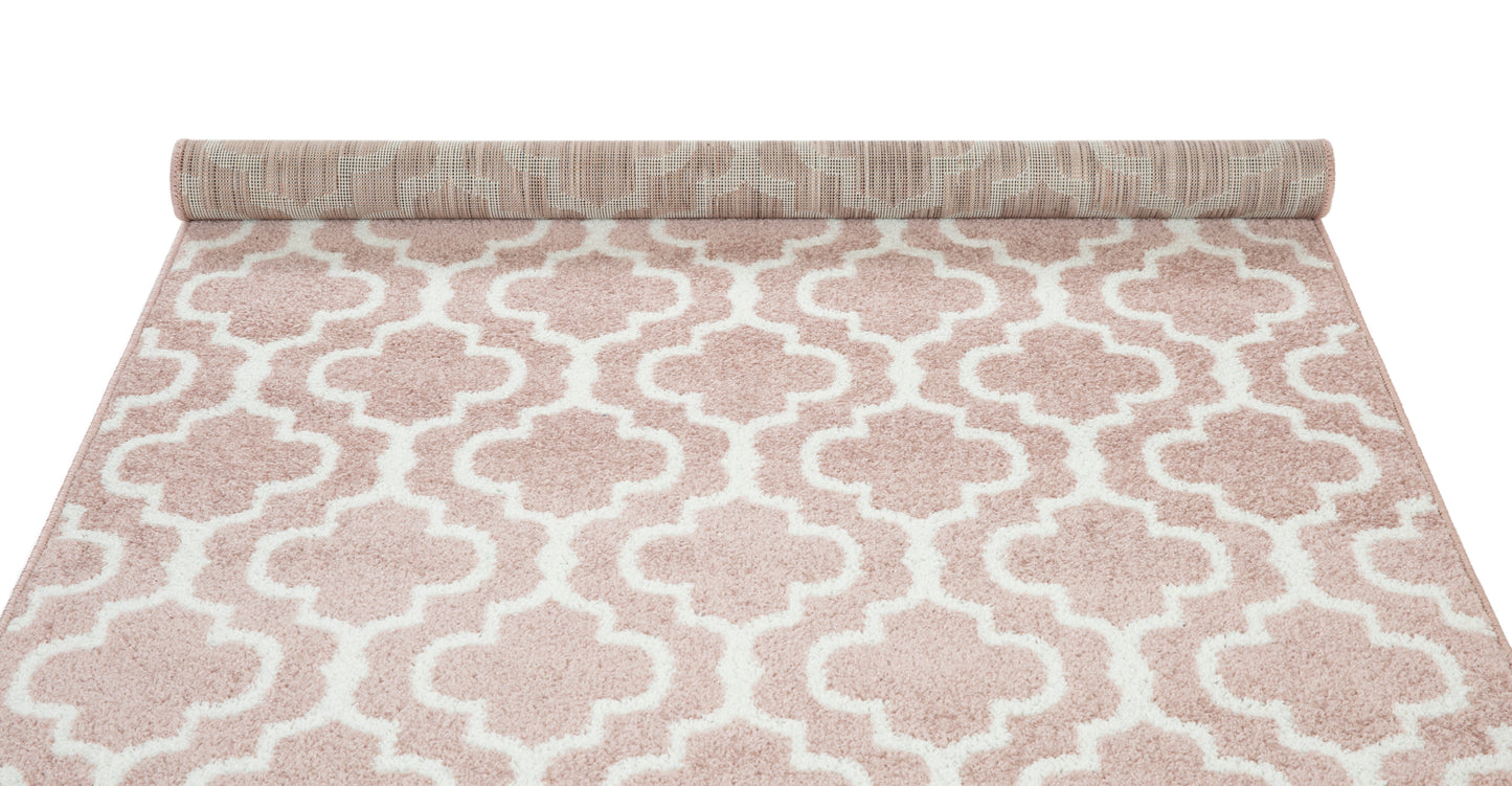 Alfombra de salón y habitación Turín Estampado Rosa
