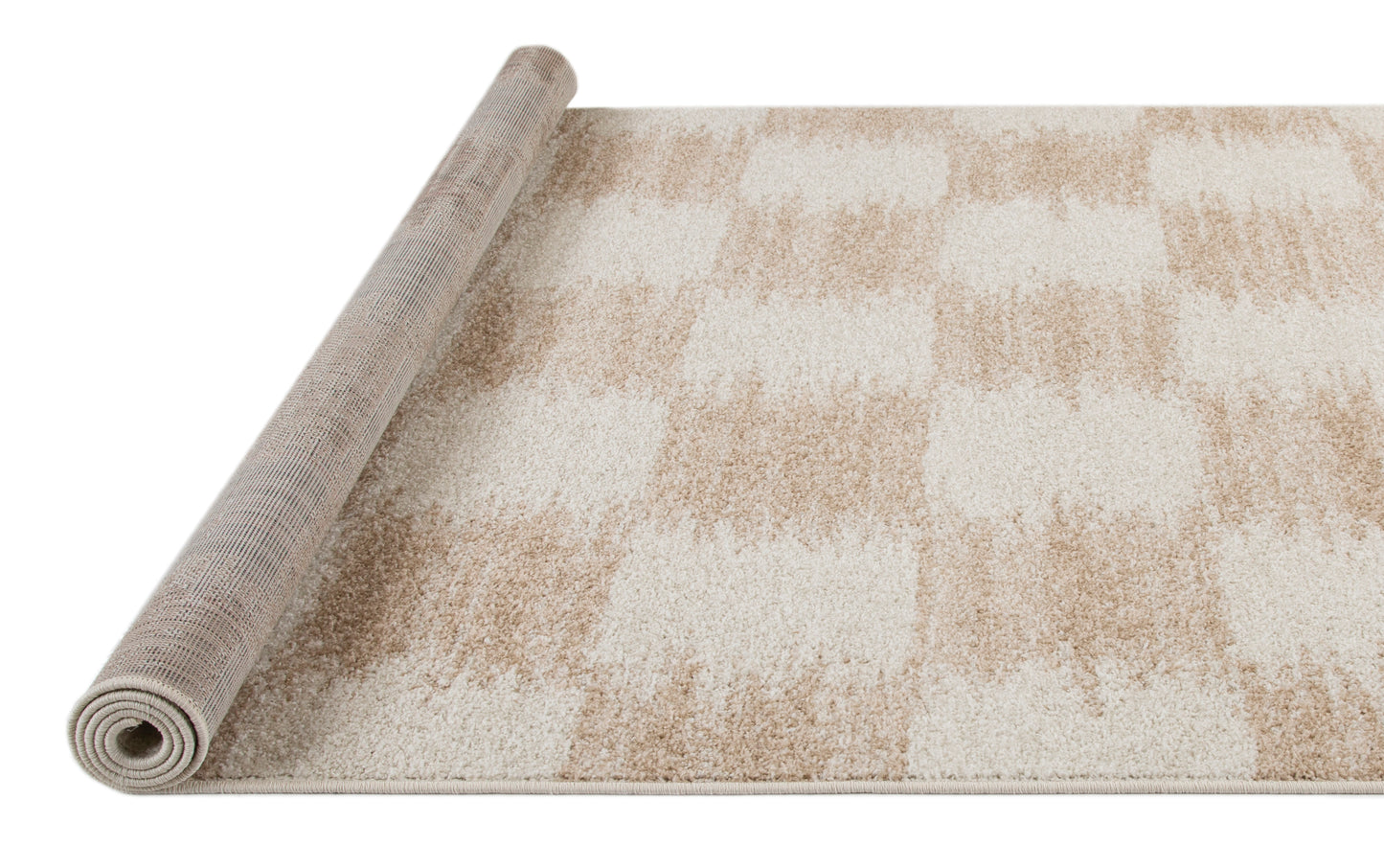 Alfombra de salón y habitación Turín Cuadros Beige