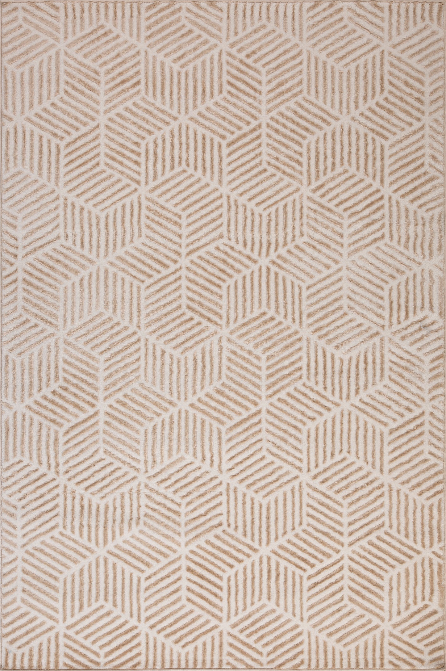 Alfombra de salón y habitación París Geométrico Beige