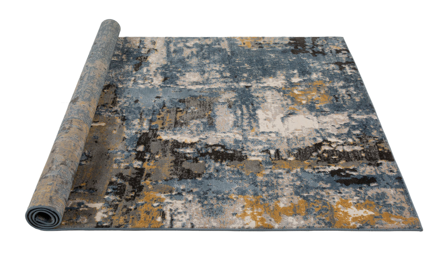 Alfombra de salón y habitación París Estampado Azul