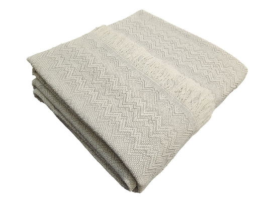 Colcha multiusos para sofá y cama, modelo Rayas, color gris. Medidas 125x180 cm, 180x260 cm, 230 x 260 cm