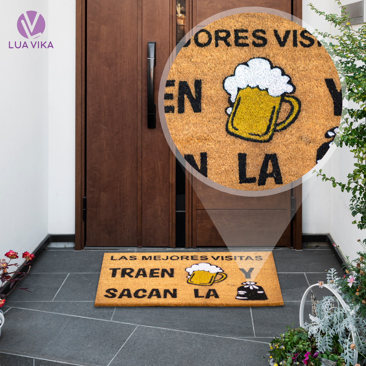 Felpudo entrada casa Cerveza 40x60 cm – LUA VIKA