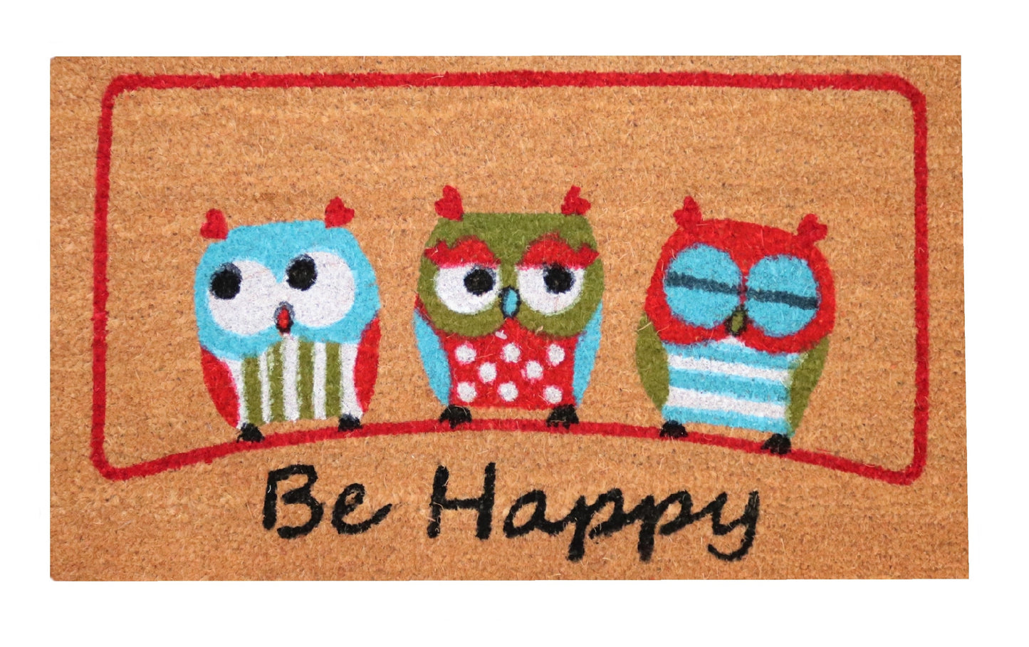 Felpudo de coco natural Be Happy 40x70 cm