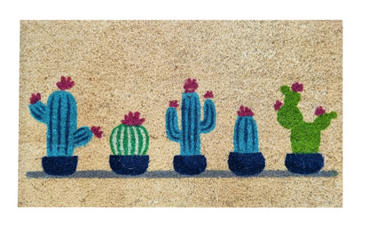 Felpudo de coco natural Cactus 40x70 cm