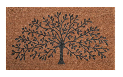 Felpudo de coco natural Tree of life 40x70 cm