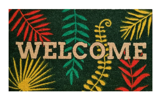 Felpudo de coco natural Welcome Tropical 40x70 cm