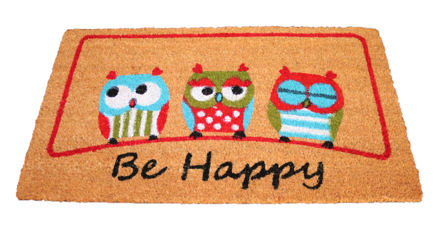 Felpudo de coco natural Be Happy 40x70 cm