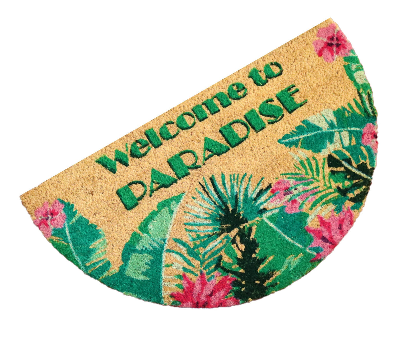 Felpudo de coco natural semicircular Paradise 40x70 cm