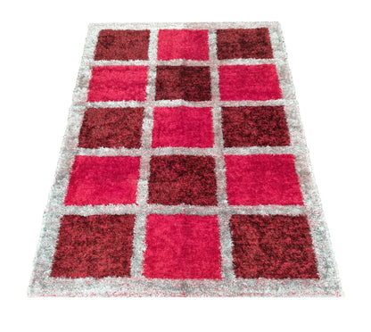 Alfombra de salón y habitación Cuadros Rojos