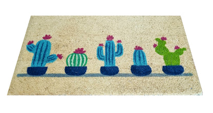 Felpudo de coco natural Cactus 40x70 cm