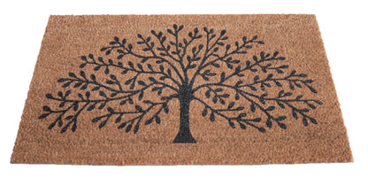 Felpudo de coco natural Tree of life 40x70 cm