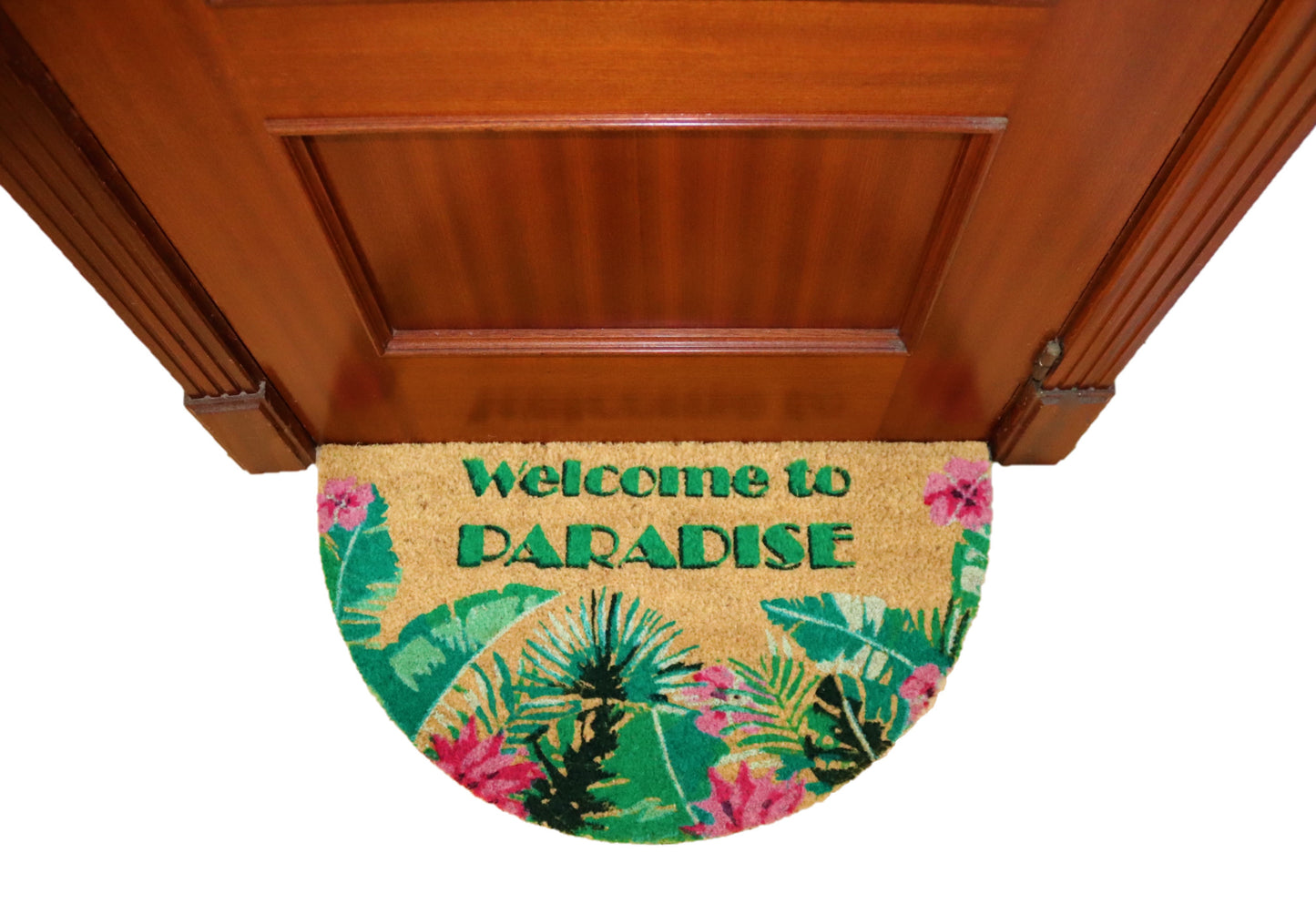 Felpudo de coco natural semicircular Paradise 40x70 cm