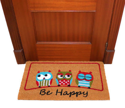 Felpudo de coco natural Be Happy 40x70 cm